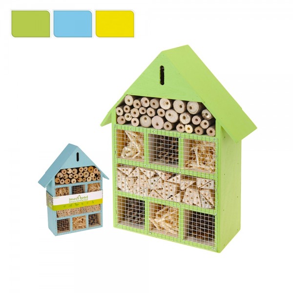 Hotel de insectos colores surtidos, 15 x 8 x 20 cm