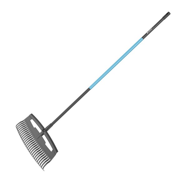 Rastrillo grande para hojas ideal pro con 26 puas 52 x 180 cm